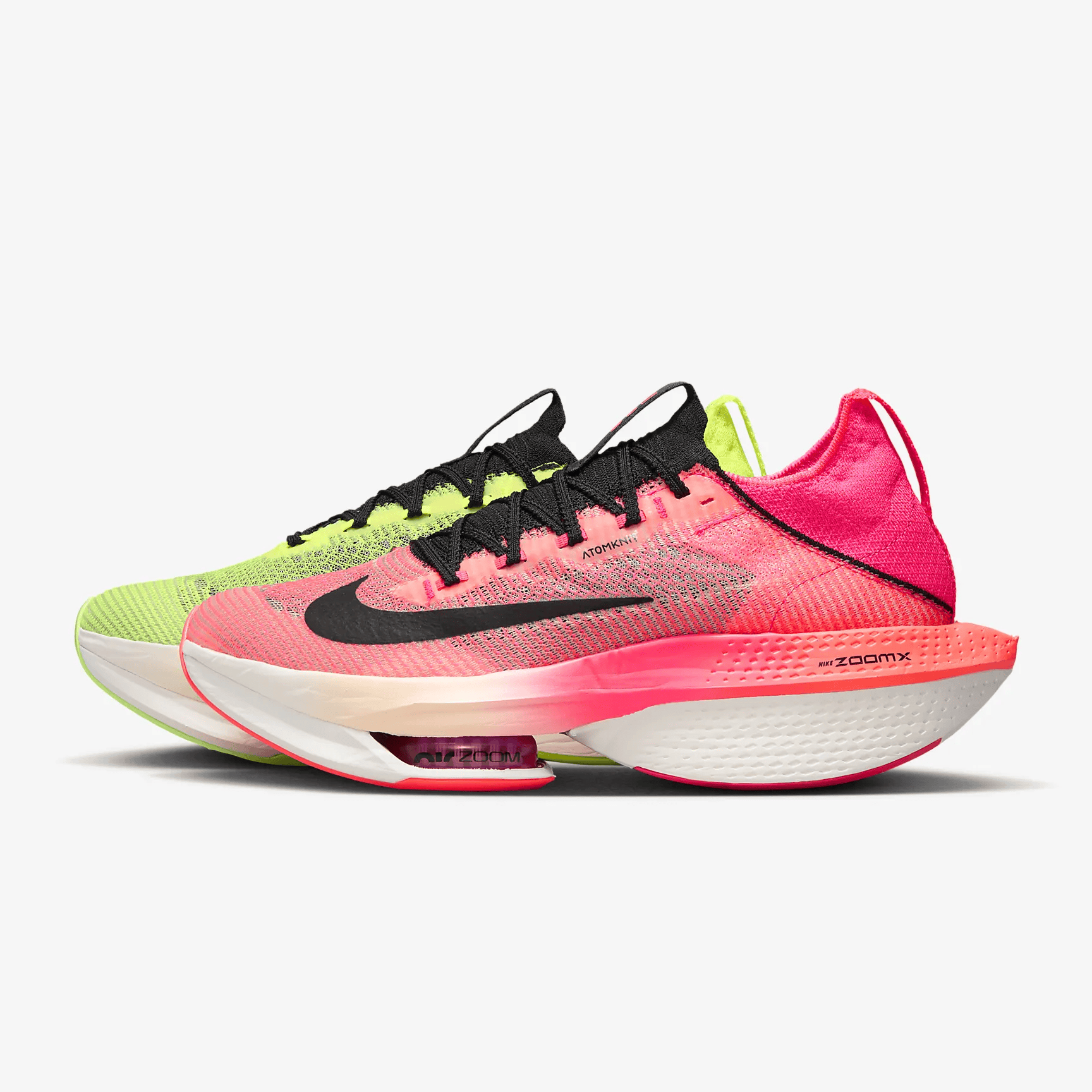 Chaussures de running Nike Alphafly 2 rose et vert